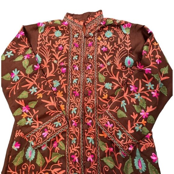 Amazing Vintage Beautiful Antique Eastern Indian KashmirI Floral Handmade Multi - Picture 7 of 11